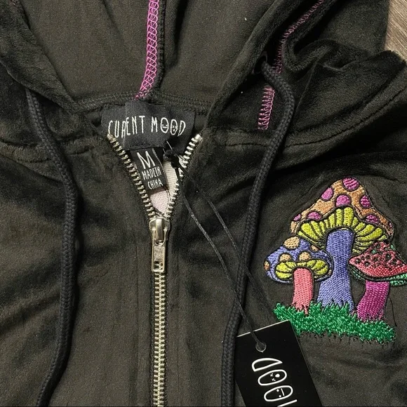 Current Mood:
Mind Trip Velour Zip-Up Hoodie - Picture 3 of 7